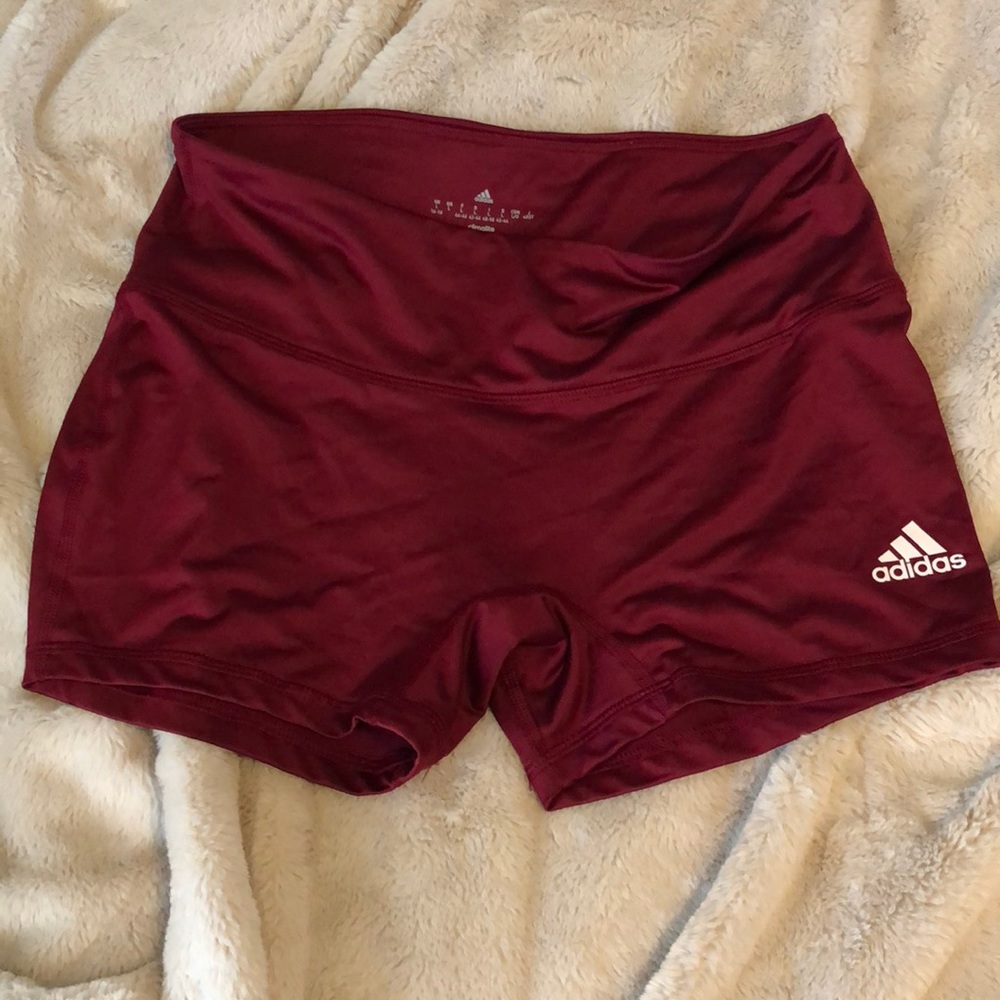 Red spandex shorts